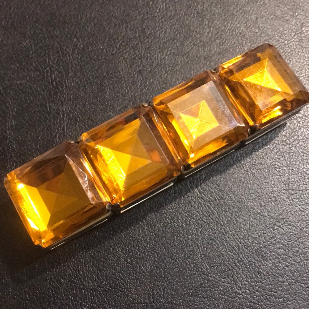 Amber Squares stretch bracelet